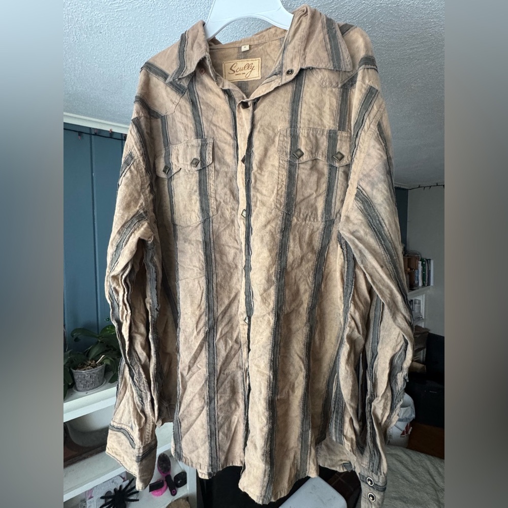 Scully Tan Casual Shirt